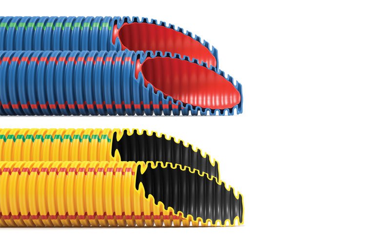 Color identification of networks in concealed type installations